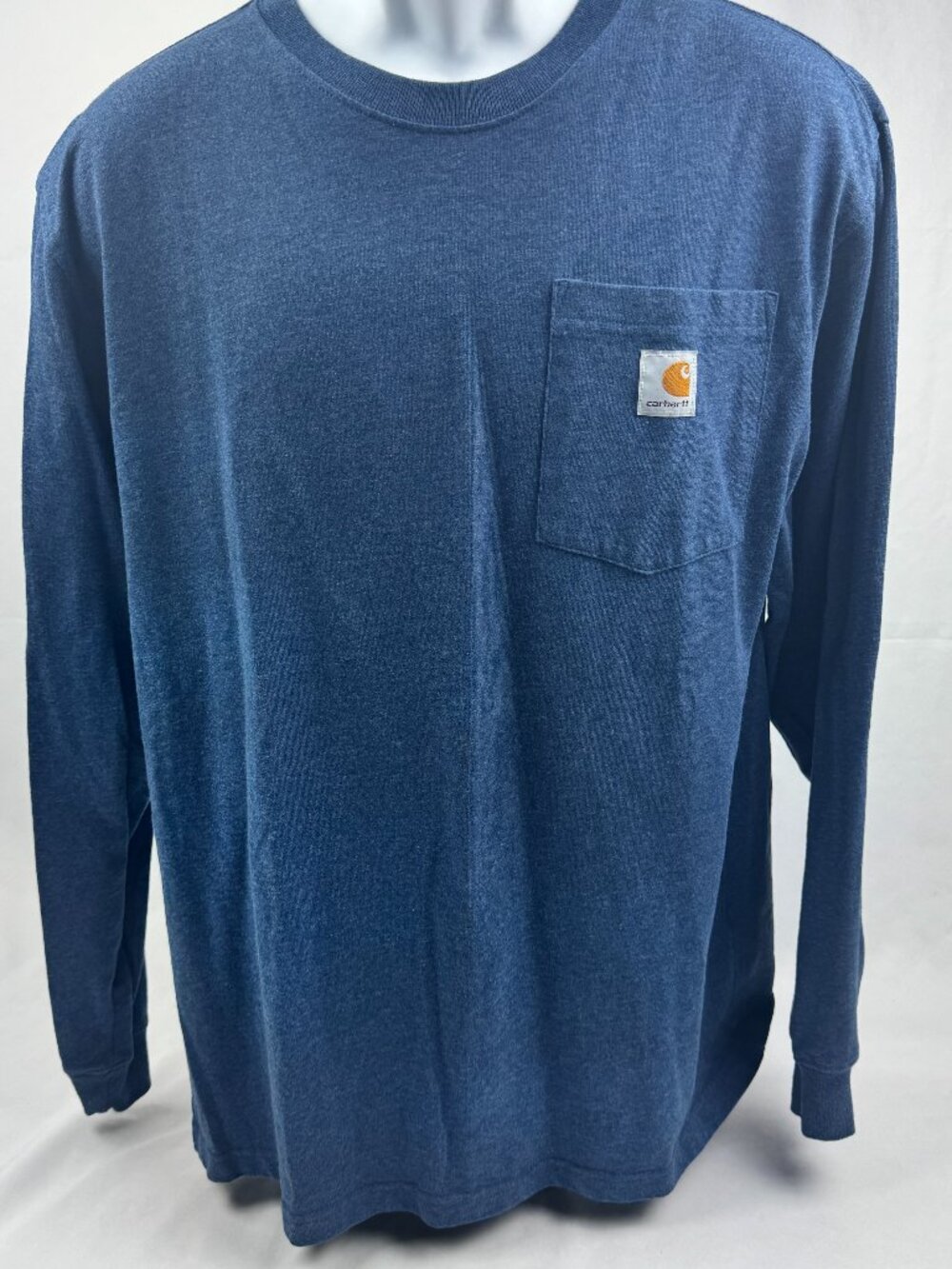 Carhartt Size M Original Fit Long-Sleeve T-Shirt Men's Blue